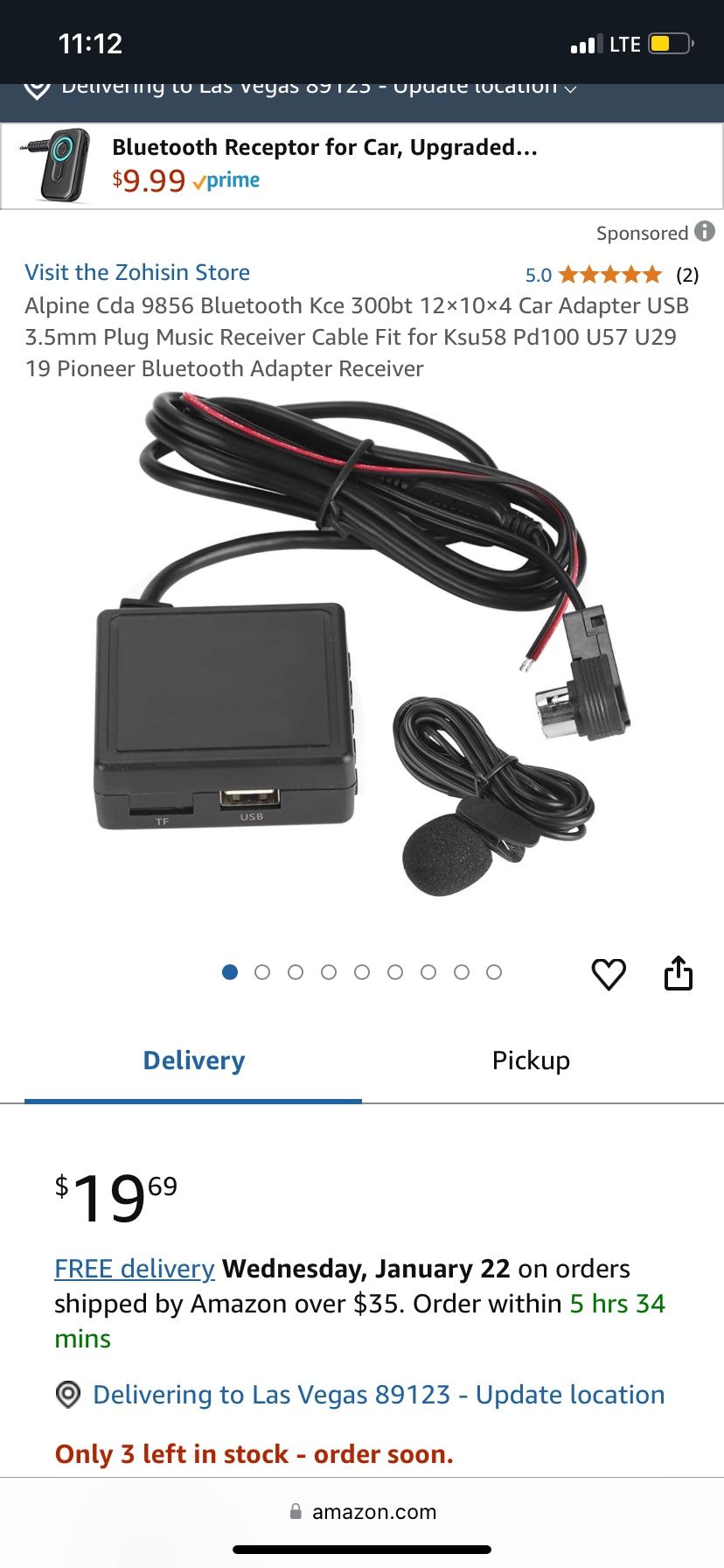ALPINE BLUETOOTH INTERFACE for Sale in Las Vegas, NV - OfferUp