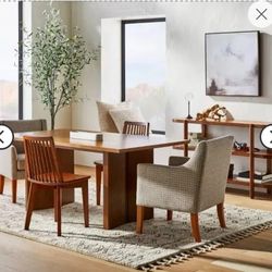 $95 W#13 Clearfield Swoop Arm Dining Chair - Thresholdβ’ designed with Studio McGee
