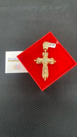 14k Gold Cross Pendant With Diamonds 