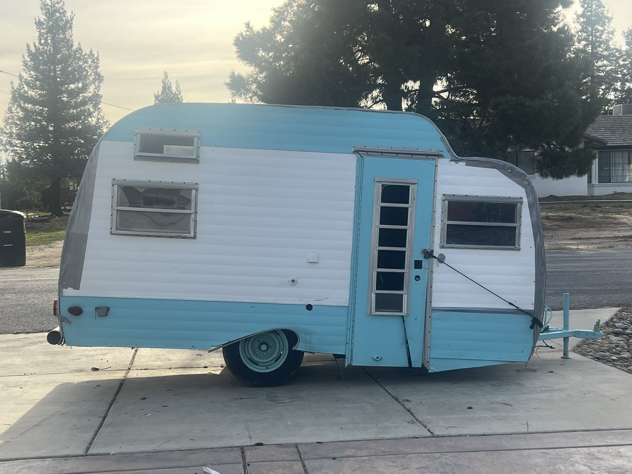 Classic High Top Vintage Travel Trailer Concession Gutted