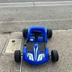 Kids Blue Electric Race-Car In Excellent Condition