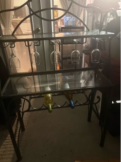Wine rack glass table home bar  for liquor  and glasés