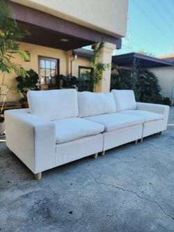 Cream Offwhite Modular 3 Piece Sofa