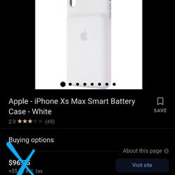 Apple iPhone X s Max Smart Battery Case