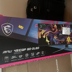 MSI MPG 491CQP QD-OLED 49” Ultrawide Monitor 5120 x 1440 (DQHD) 144Hz