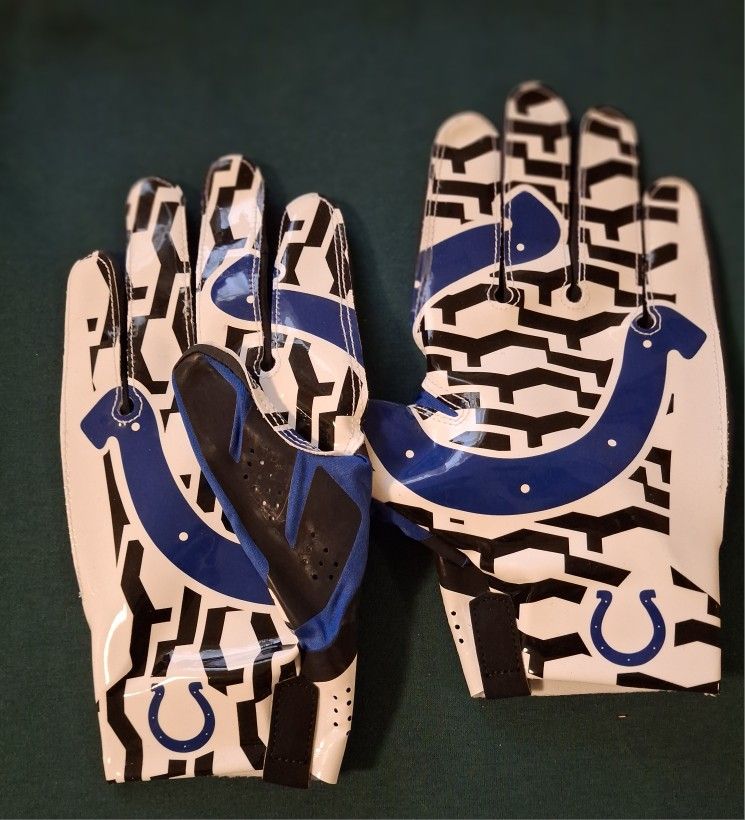 New NIKE ADULT UNISEX COLTS Superbad FOOTBALL GLOVES XL 1X