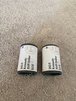 2025 Kennedy Half Dollars rolls from the United States mint