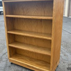 Large Real Wood 2-Sided Cabinet With Wheels-$50
