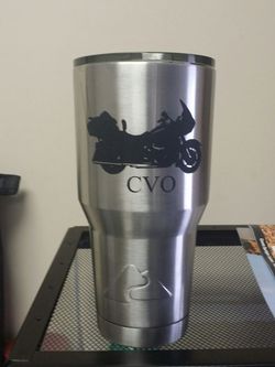 Laser Etched Motorcycle Tumbler