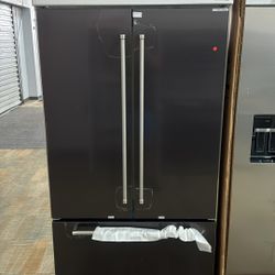 ✨NEW 42” KITCHENAID BLACK STAINLESS FRENCH DOOR BUILT IN FRIDGE✨WARRANTY✨DELIVERY ✨