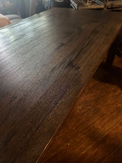 Rustic kitchen wooden dining table 90 inch