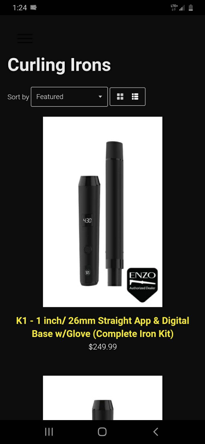 Enzo Milano Hair Straightener Digital Base w/Glove (Complete Iron Kit)