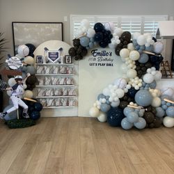 Favor Back Drop With Balloon Garland 