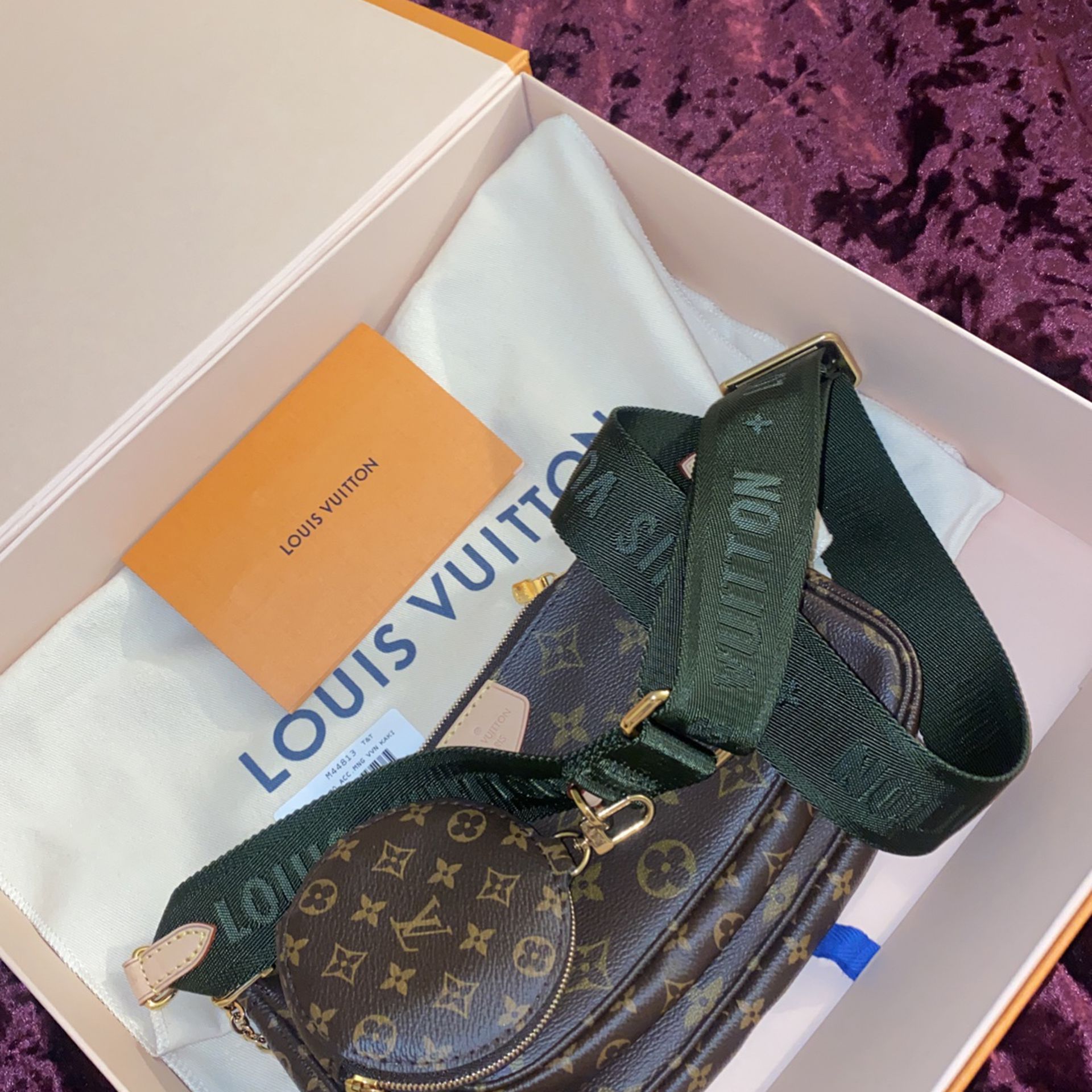 Louis Vuitton Khaki And Monogram Multi Pochette Accessoires Gold Hardware,  2021 Available For Immediate Sale At Sotheby's