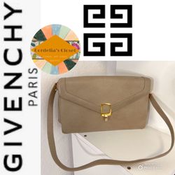 Givenchy Vintage Beige Leather Bag 100% Authentic