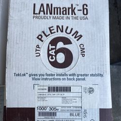 Cat6 Plenum Blue $100.00 Each