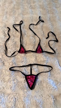 Metallic Pink Microkini Bikini