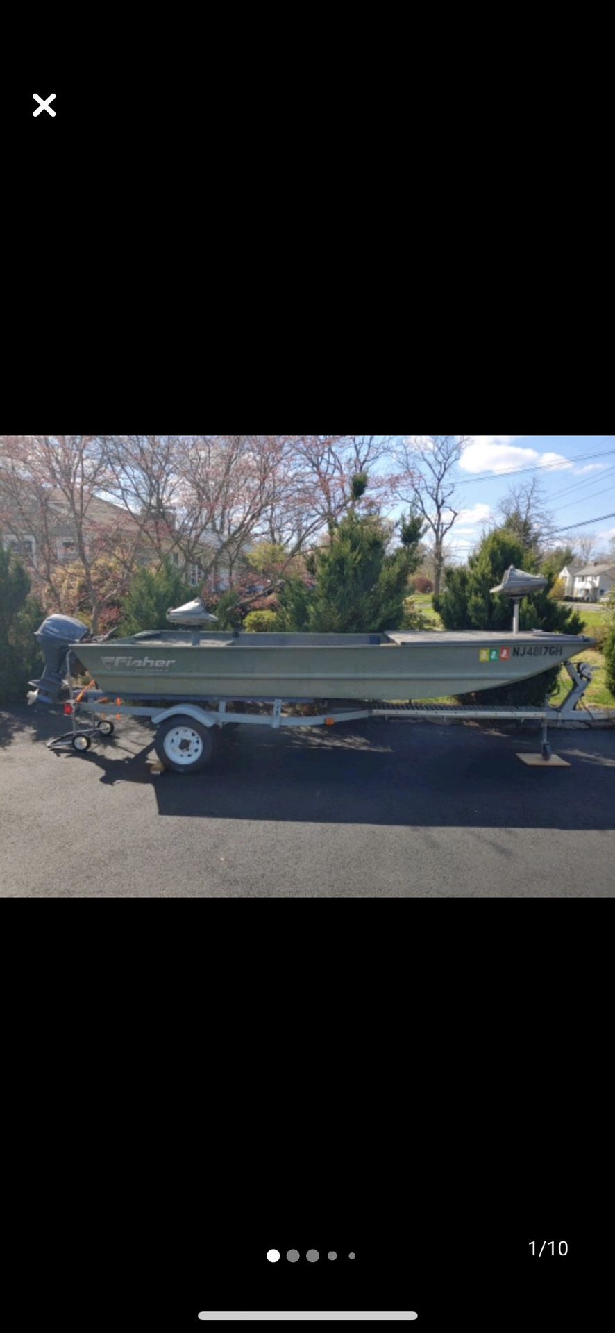 16’ VHull With 9.9 Yamaha And Trailer