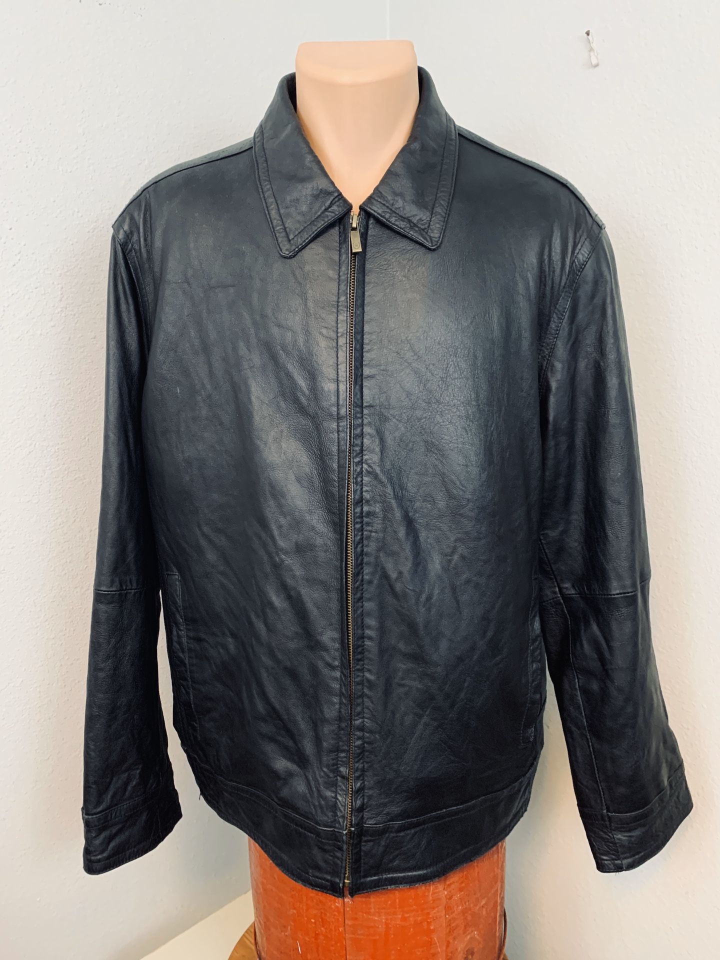 Ralph Lauren Chaps men’s Leather bomber jacket extra large black