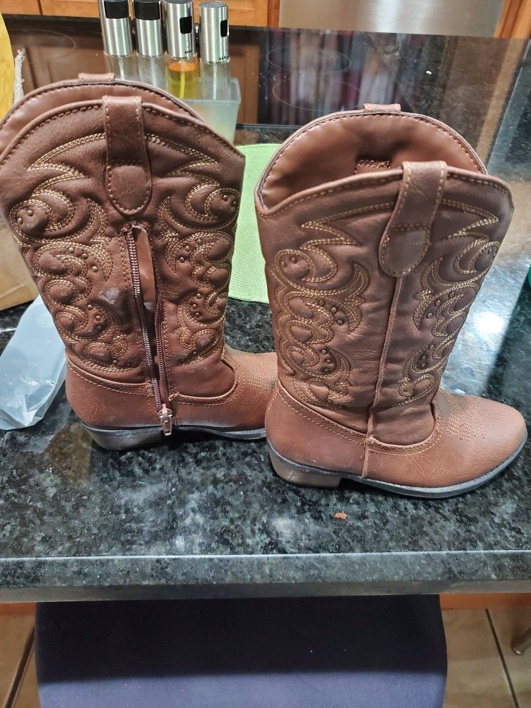 Girls Brown Boots Size 13