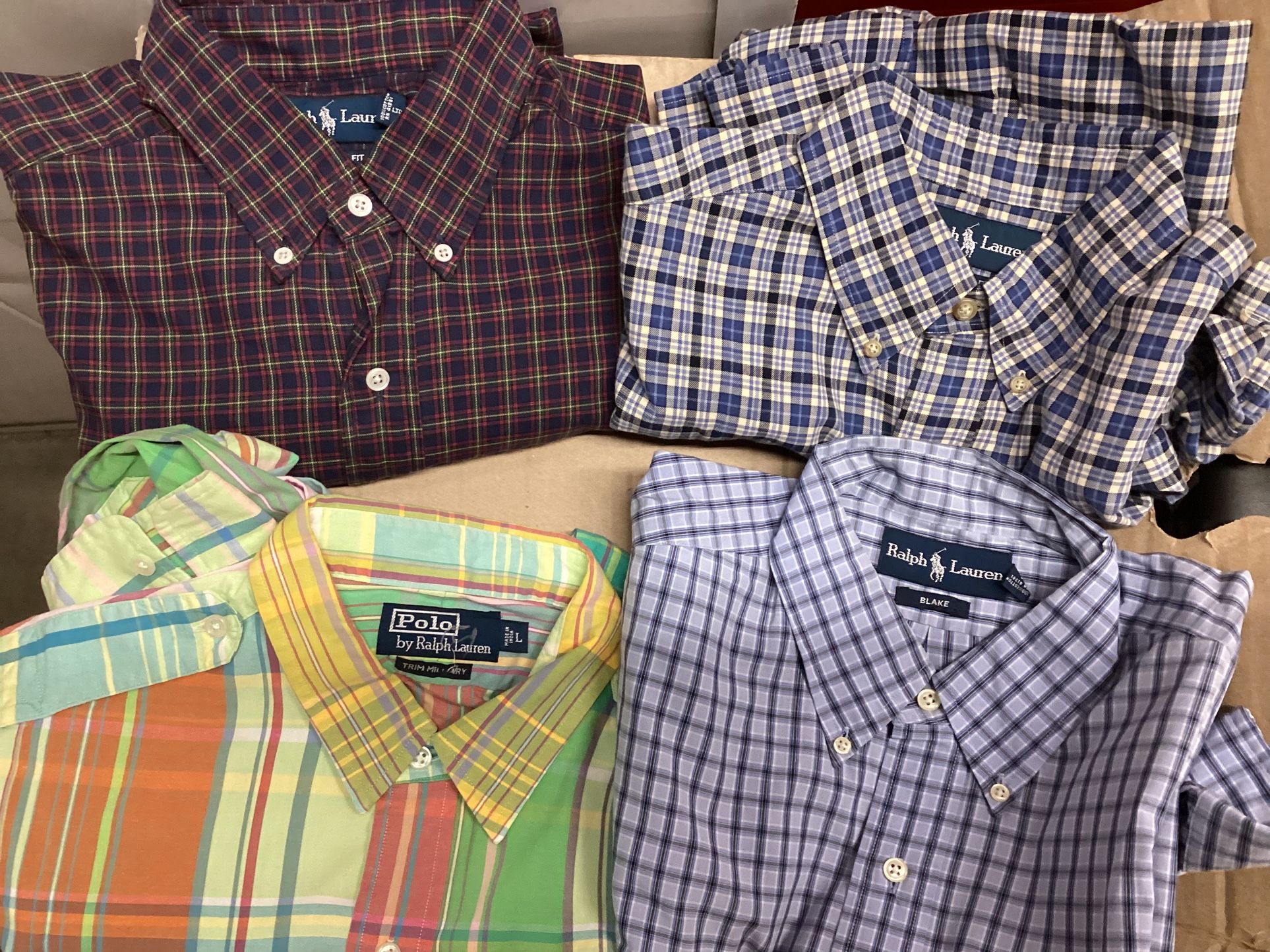 4 Polo Ralph Lauren Shirts Sz Large