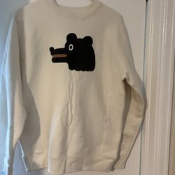 Yarrow Goods Men’s Crewneck Sweatshirt  Size XS  Cream Bear