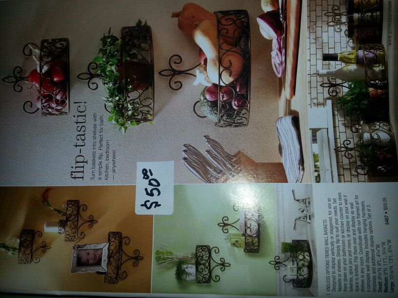 Princess House Meridian endless options wall baskets.
