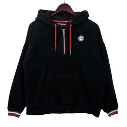 Tommy Hilfiger Sport Women's Fleece Hooded Sweater Blue Retro Puffy -M-