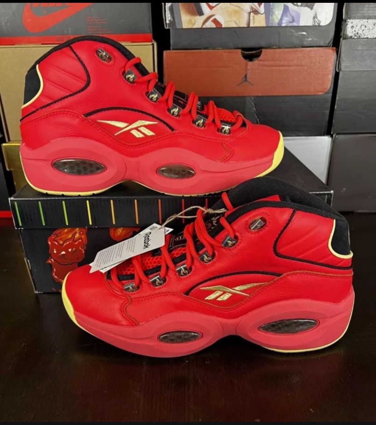 Size 11 Only! Brand New Reebok Question Mid Basketball Shoes “Hot Ones”
