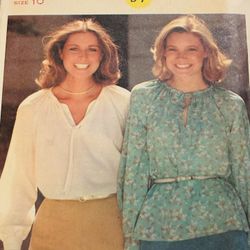 Vintage Butterick 5656 Tops Sizes 10 UNCUT