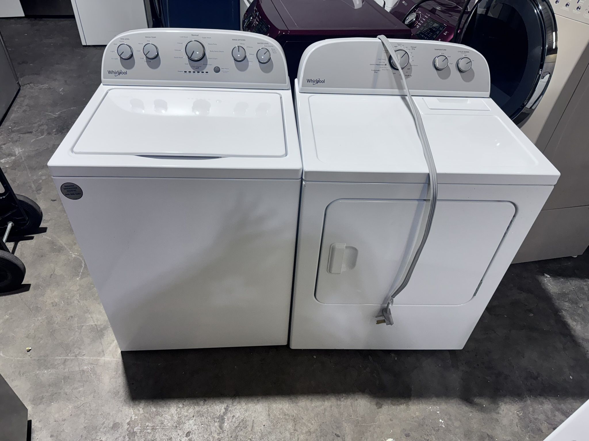 Whirlpool Washer And Dryer Set Large Capacity 