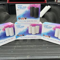 Linksys Mesh Velop Wireless Access Point System, AC2200, AC4400, AC6600, WIFI INTERNET  NODES TRI BAND MIMO SET OR INDIVIDUAL 