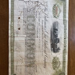 The Baltimore And Ohio (B&O) Railroad Company Stock Certificate 