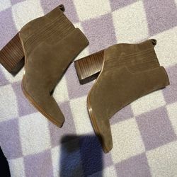 Marc Fischer Well Tan Suede Booties 