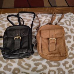 Vintage Mini Leather Backpacks 