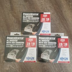x3 Brand New Tripp-Lite PowerVerter AC Inverter PV200USB