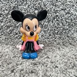 Vintage Walt Disney Minnie Mouse Rubber Squeaky Toy Made In Korea 1979 Plush