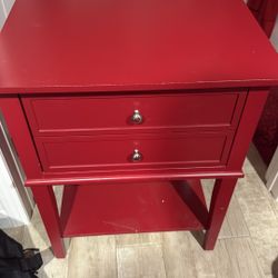 Red Side Table 