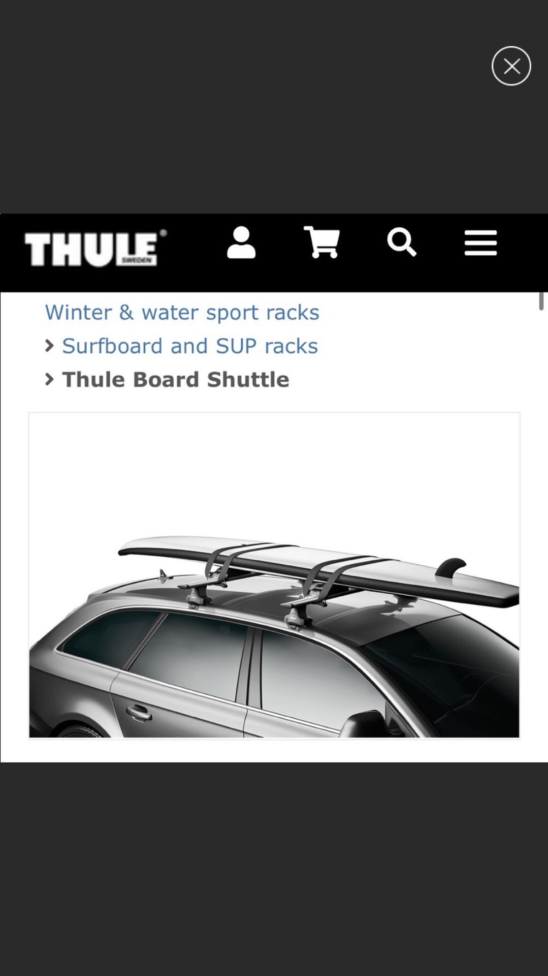 Thule Surfboard and SUP rack