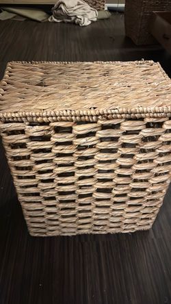Handwoven reed basket
