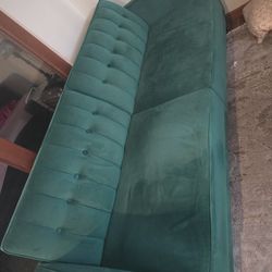 Green folding couch / futon