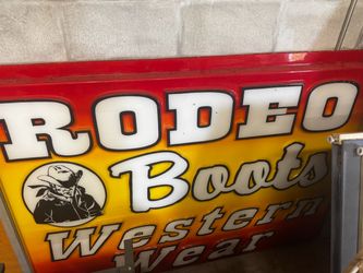 Rodeo Boots Western Wear  Sign