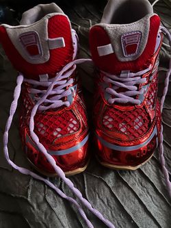Bottega Veneta High-Top Sneakers Red Metallic