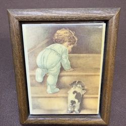 Bessie Pease Gutman , Rockford Editions Oak Framed Tile Art