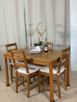 Compact Kitchen Dining Table with 4 Chairs LIKE NEW