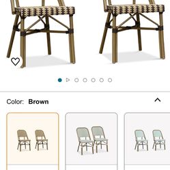 PURPLE LEAF Bistro Chairs Set of 2
