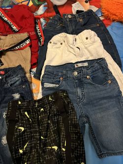 Boys Used Size 7 Nike,polo, Levi’s,guess Shorts