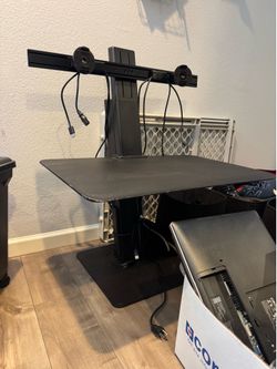 Humanscale Sit-Stand Desk Converter (Dual Monitor, Black) – Heavy Duty