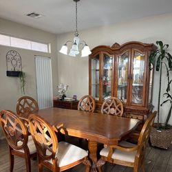 Table, Chairs,China Hutch 