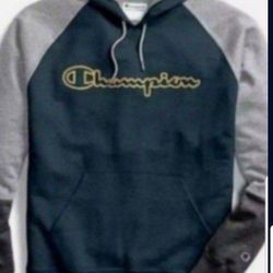 CHAMPION LIFE POWERBLEND AUTHENTIC ATHLETICWEAR MEN'S THICK HEAVYWEIGHT HOODIE SWEATER SIZE XLARGE LIGHT GREY/DARK GREY/GREY BRAND NEW WITH TAGS .